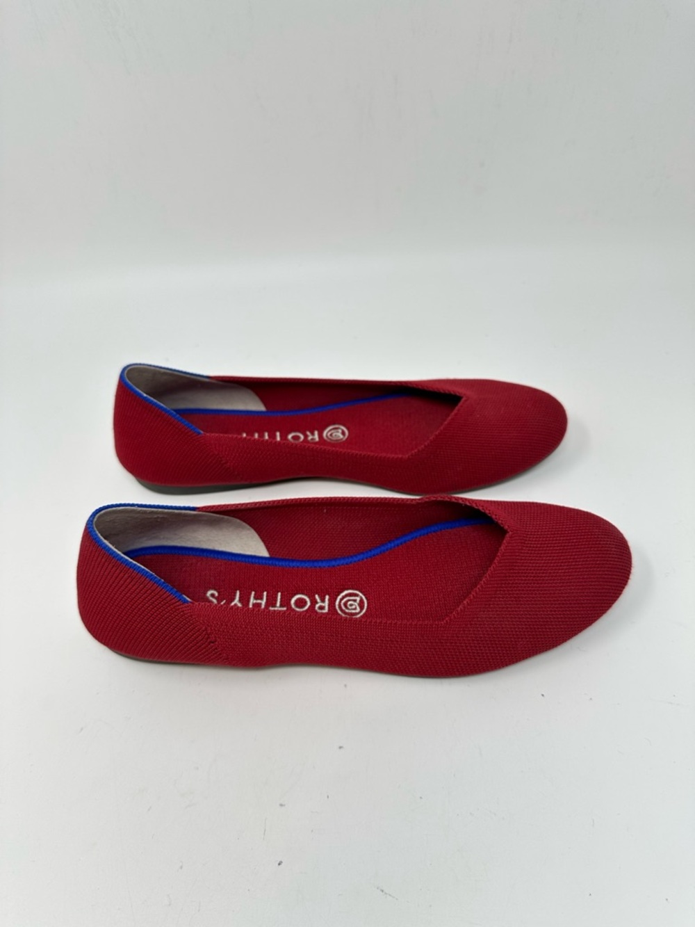 Rothy's The Flat Red Round Toe Slip-On Ballet Flat Size 9 - Picture 2 of 15